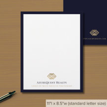 Elegantes Logo Luxury Navy Border