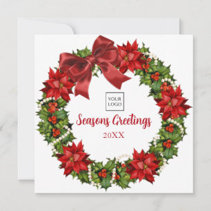 Elegantes Logo Wreath Company Urlaub Karte