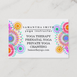 Elegantes Logo Yoga Meditation Lotusblumen Visitenkarte