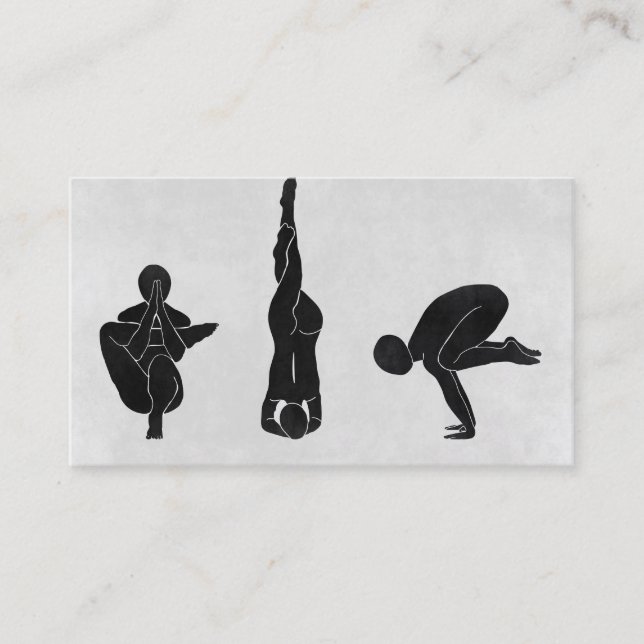 Elegantes Logo Yoga Visitenkarte (Vorderseite)