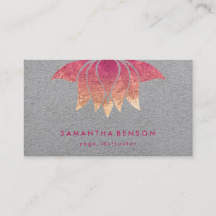 Elegantes Lotos-Blumen-Logo-Yoga-lila Hintergrund Visitenkarte