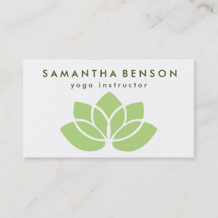 Elegantes Lotos-Blumen-Logo-Yoga Visitenkarte