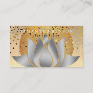 Elegantes Lotos-Blumen-Logo-Yoga Visitenkarte