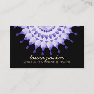 Elegantes Lotus Blume Logo Yoga Healing Health Visitenkarte