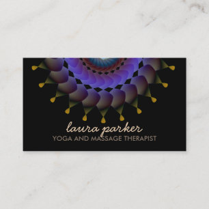 Elegantes Lotus Blume Logo Yoga Healing Health Visitenkarte