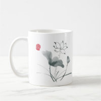 Elegantes Lotus-Blume Zeichnen inspirierender Zita