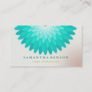 Elegantes Lotus-Blumen-Logo Yoga Visitenkarte
