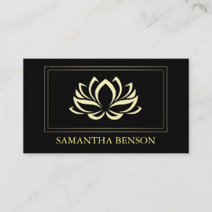 Elegantes Lotus-Logo Yoga-Heilung Gesundheit Medit Visitenkarte