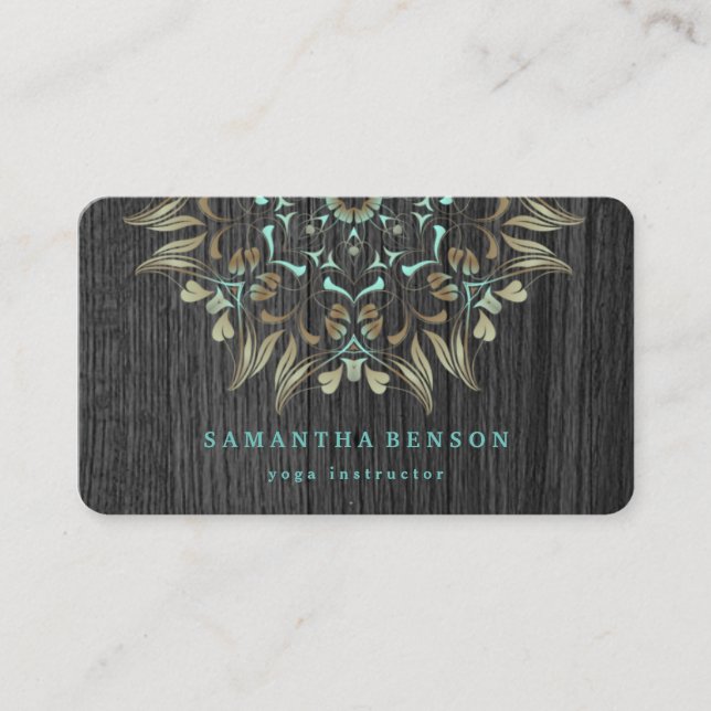 Elegantes Lotus-Logo Yoga Meditation Wellness Visitenkarte (Vorderseite)