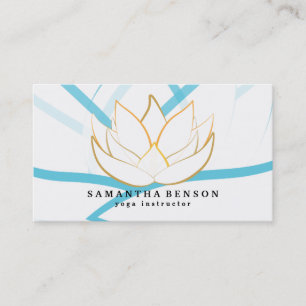 Elegantes Lotus-Logo Yoga Meditation Wellness Visitenkarte