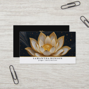 Elegantes Lotusblumen-Logo Yoga Geschäftskarte Visitenkarte