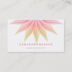 Elegantes Lotusblumen-Logo Yoga Visitenkarte