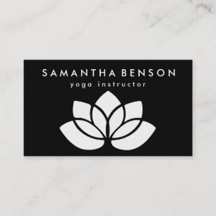 Elegantes Lotusblumen-Logo Yoga Visitenkarte