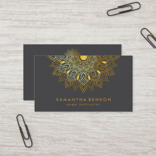 Elegantes Lotusblumen-Logo Yoga Visitenkarte