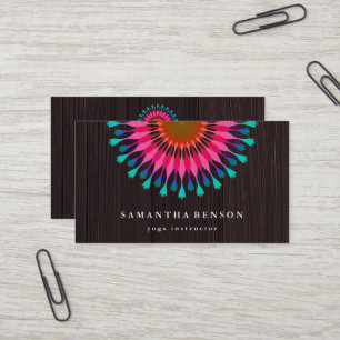 Elegantes Lotusblumen-Logo Yoga Visitenkarte