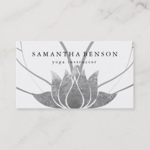 Elegantes Lotusblumen-Logo Yoga Visitenkarte