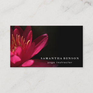 Elegantes Lotusblumen-Logo Yoga Visitenkarte