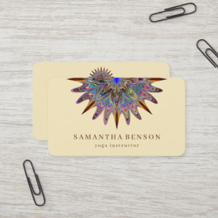 Elegantes Lotusblumen-Logo Yoga Visitenkarte