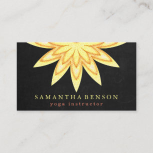 Elegantes Lotusblumen-Logo Yoga Visitenkarte
