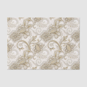 Elegantes Luxus-Blumen-Paisley-Designmuster Kunst Seidenpapier