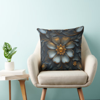 Elegantes Luxus-Design aus Gold und Silber Kissen