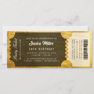 Elegantes Luxus-Event-Ticket Einladung