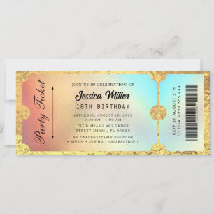 Elegantes Luxus-Event-Ticket Einladung
