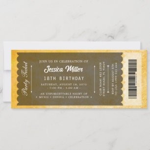 Elegantes Luxus-Event-Ticket Einladung