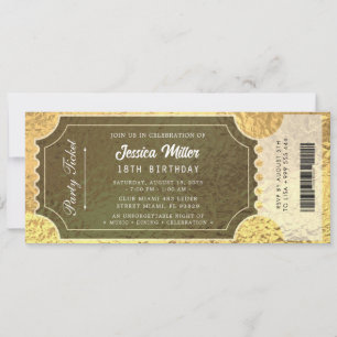 Elegantes Luxus-Event-Ticket Einladung