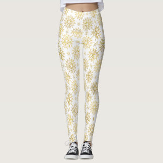 Elegantes Luxus-Gold-Blumen-Mandala-Muster Leggings