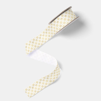 Elegantes Luxus-Gold-Blumen-Mandala-Muster Ripsband
