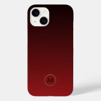 Elegantes Luxus-Gold Monogramm Rot