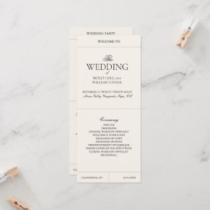 Elegantes Luxus Vintage Klassisches Hochzeitsprogr