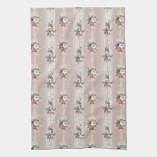 Elegantes, Mädchenhaftes, Vintage-Blumenmuster Geschirrtuch