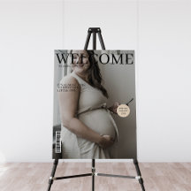 Elegantes Magazin Cover Foto Babydusche Begrüßung
