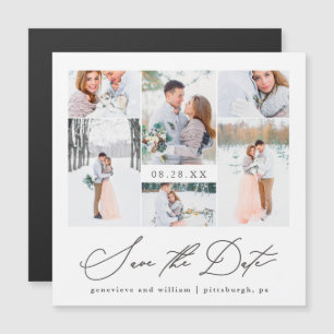 Elegantes magnetisches Foto Hochzeit speichern Sie Magnetkarte