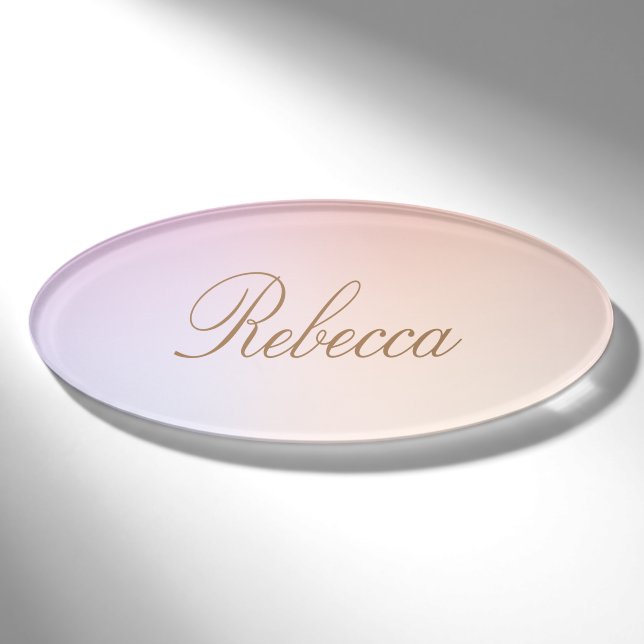 Elegantes Magnetname-Abzeichen des Mitarbeiterteam Namenschild (Vorderseite)