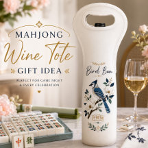 Elegantes Mahjong Vogel Bam Wein Geschenk Design
