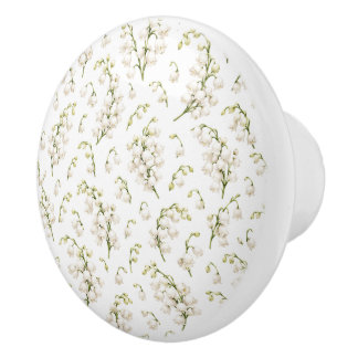 Elegantes Maiglöckchen-Blumenmuster Keramikknauf