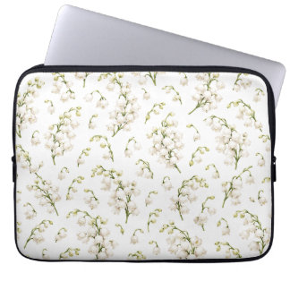 Elegantes Maiglöckchen-Blumenmuster Laptopschutzhülle