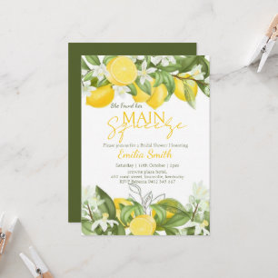 Elegantes Main Squeeze Lemon Brautparty Einladung