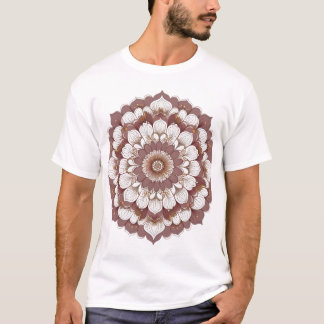 Elegantes Mandala-Blumen-T-Shirt T-Shirt