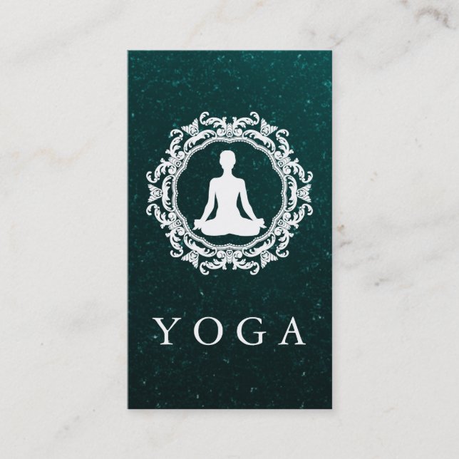 Elegantes Mandala Logo Yoga Heilung Gesundheit Visitenkarte (Vorderseite)