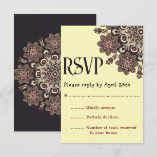 Elegantes Mandala RSVP Karte