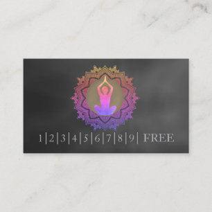 Elegantes Mandala YOGA Instructor Logo für Wasserf Visitenkarte