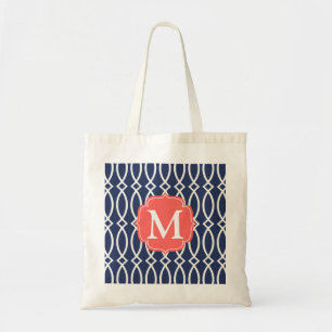 Elegantes Marine-Blau-modernes Gitter mit Tragetasche