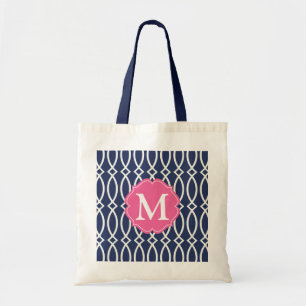 Elegantes Marine-Blau-modernes Gitter mit Tragetasche