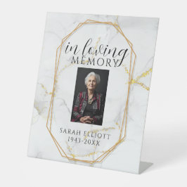 Elegantes Marmor In Loving Memory Template | Perso Sockelschild