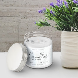 Elegantes Marmor Soy Candle Label Rechteckiger Aufkleber