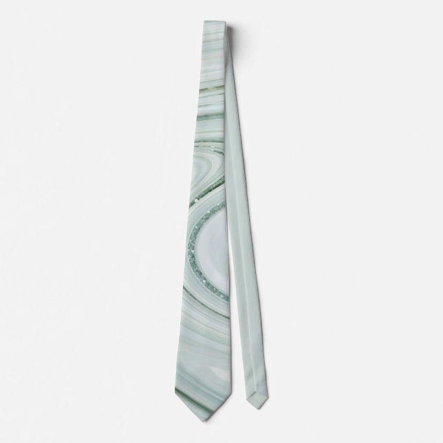 Elegantes Marmorglas Swirl Glitzer Muster Sparkle  Krawatte (Vorderseite)